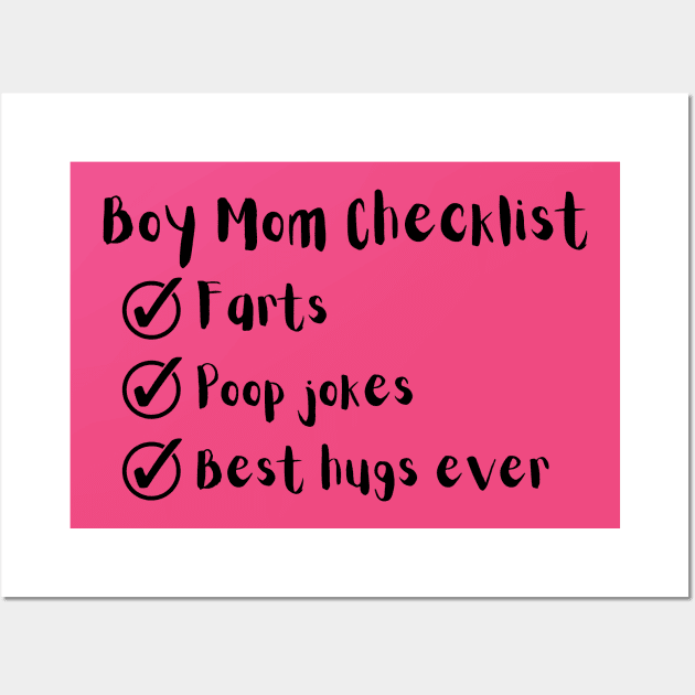 Boy mom checklist Wall Art by Dragon Shenanigans